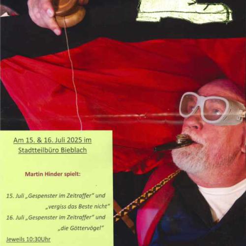 Bauchladentheater im Stadtteilbüro Bieblach-Ost | Plakat